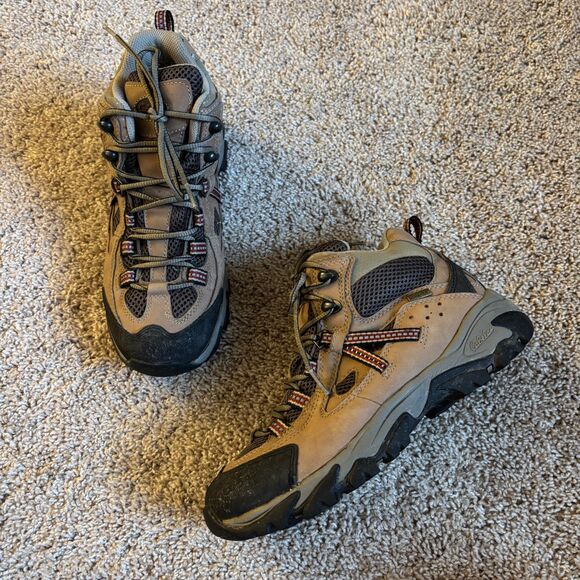 Cabela's Hiking Boots Womens 9 Black Tan Outdoors Sporty Lace Up High Top - Picture 1 of 7